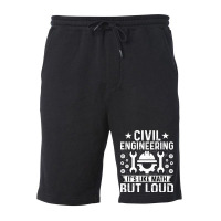 Civil Engineering Its Like Math But Loud Civil Eng Fleece Short | Artistshot