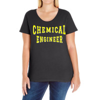 Chemical Engineer In Yellow Color Text Love Ladies Curvy T-shirt | Artistshot