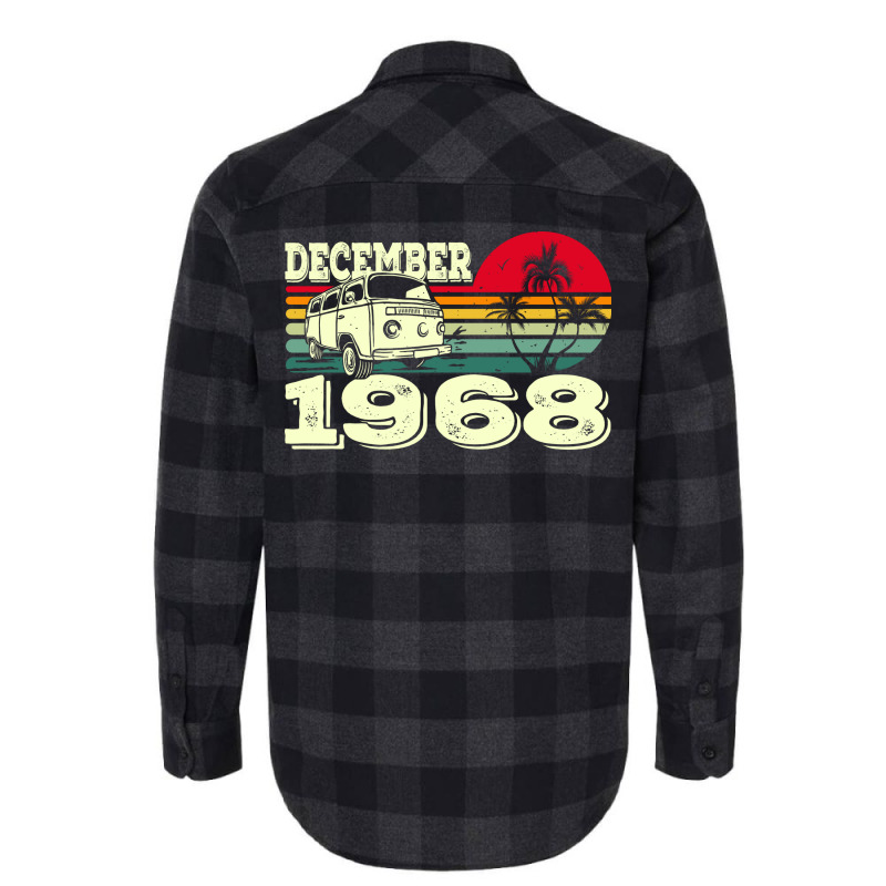 Vintage 68s Caravan Sunset December 1968 Birthday Flannel Shirt by lakomabuniau | Artistshot