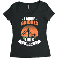 Civil Engineer Student Bridge Tunnels Engineering Women's Triblend Scoop T-shirt | Artistshot