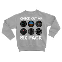 Funny Pilot T Shirt Airplane Six Pack Flight Instr Toddler Sweatshirt | Artistshot