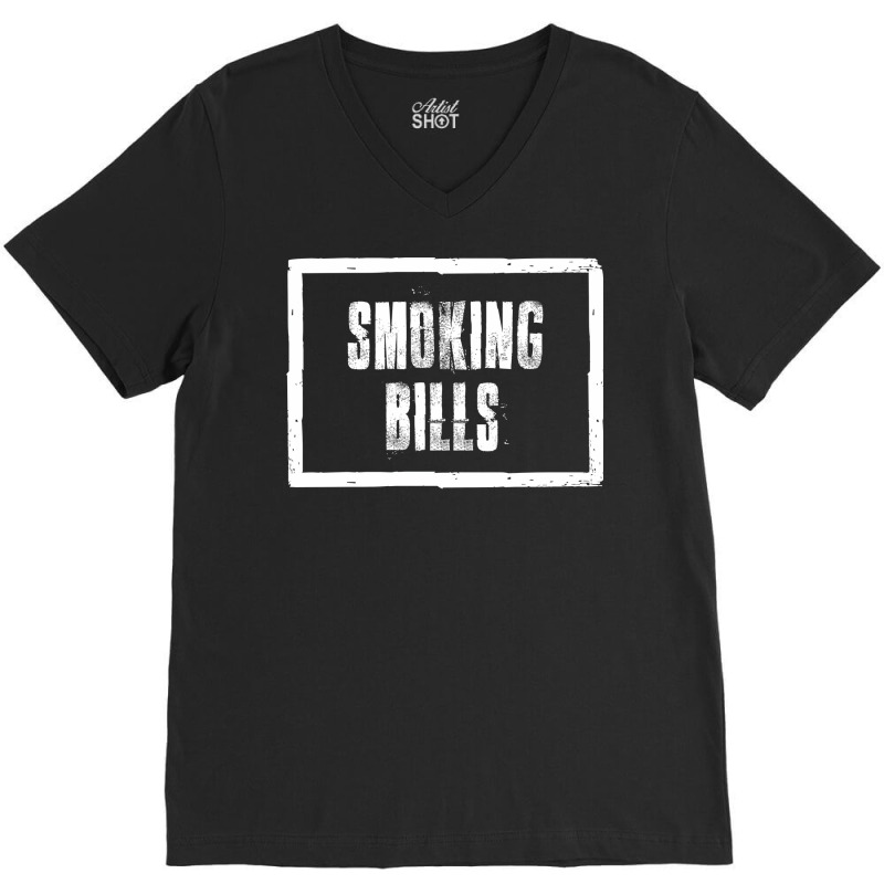 Smoking Kills Funny 70s V-Neck Tee by alheklupsm | Artistshot