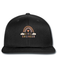 Civil Engineer Boho Casual Over The Rainbow Design Printed Hat | Artistshot