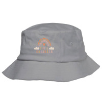 Civil Engineer Boho Casual Over The Rainbow Design Bucket Hat | Artistshot