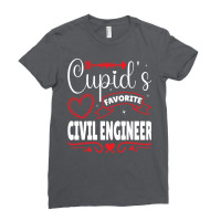 Cupids Favorite Civil Engineer Valentines Day Gift Ladies Fitted T-shirt | Artistshot