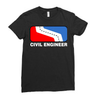 Civil Engineer League White Text Nature Ladies Fitted T-shirt | Artistshot