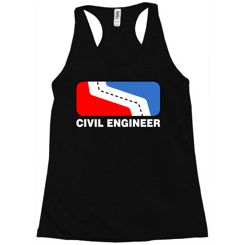 Civil Engineer League White Text Nature Racerback Tank by tonetayenog | Artistshot