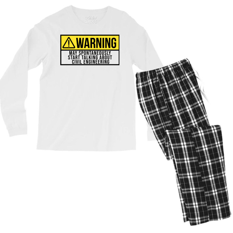 Civil Engineering Aesthetic Men's Long Sleeve Pajama Set | Artistshot