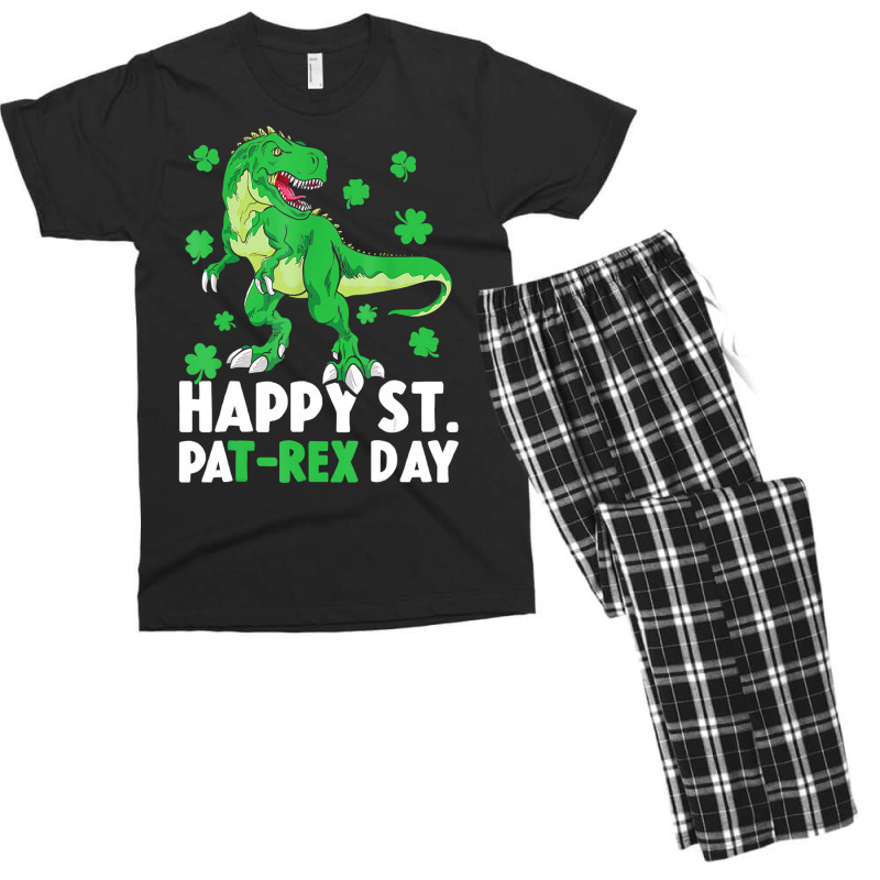 Happy St Pat Rex Dinosaur Saint Patrick's Day For Men's T-shirt Pajama Set | Artistshot