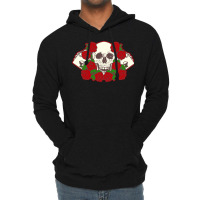 Poker Gambler Casino Skull Poker Texas Holdem Cool Lightweight Hoodie | Artistshot