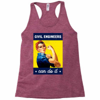 Civil Engineer Rosie The Riveter Poster Design Racerback Tank | Artistshot