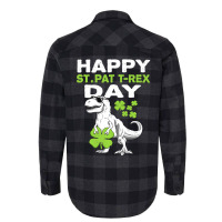 Happy St Pat Trex Day Dino St Patricks Day Boys Ki Flannel Shirt | Artistshot