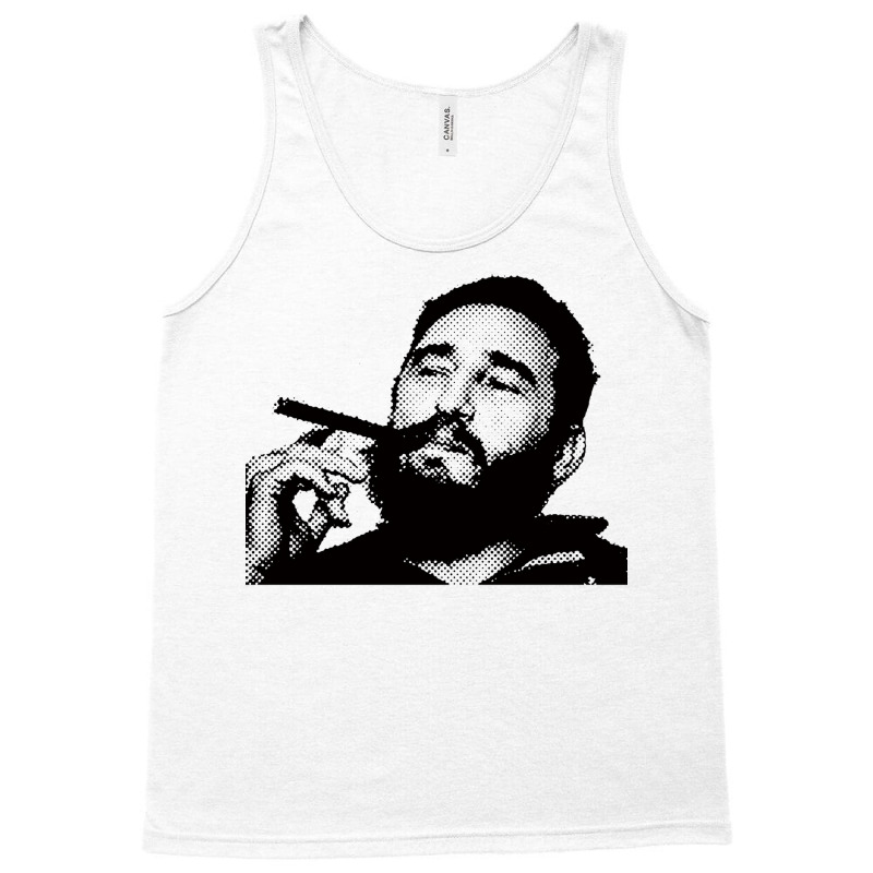 Young Fidel Castro Smoking Cigar Retro Tank Top by alheklupsm | Artistshot