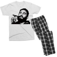 Young Fidel Castro Smoking Cigar Retro Men's T-shirt Pajama Set | Artistshot