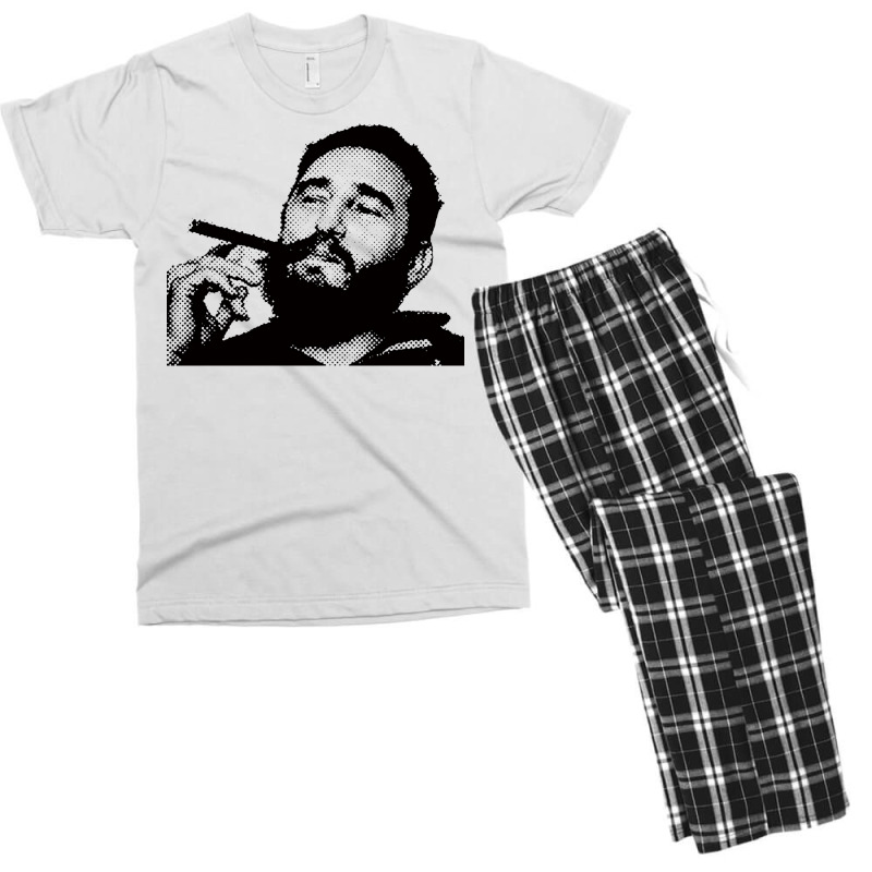 Young Fidel Castro Smoking Cigar Retro Men's T-shirt Pajama Set by alheklupsm | Artistshot