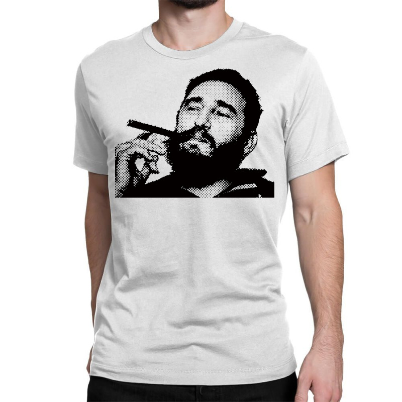 Young Fidel Castro Smoking Cigar Retro Classic T-shirt by alheklupsm | Artistshot