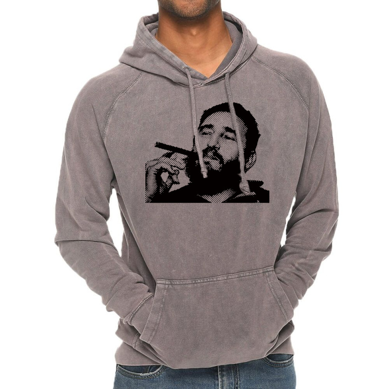 Young Fidel Castro Smoking Cigar Retro Vintage Hoodie by alheklupsm | Artistshot