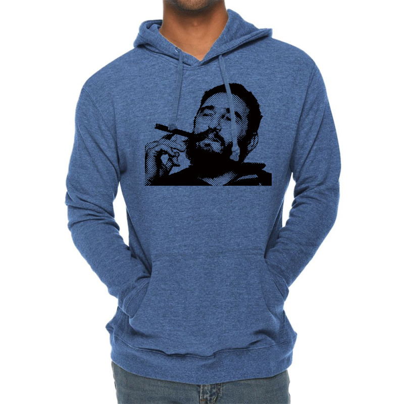 Young Fidel Castro Smoking Cigar Retro Lightweight Hoodie by alheklupsm | Artistshot