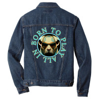 Poker Gambling Gift All In Dog Casino Funny Men Denim Jacket | Artistshot