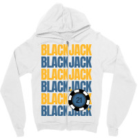 Blackjack 21 Player Casino Gambler Gift Red Funny Zipper Hoodie | Artistshot