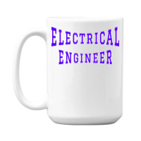 Electrical Engineer In Purple Color Text Aesthetic 15 Oz Coffee Mug | Artistshot