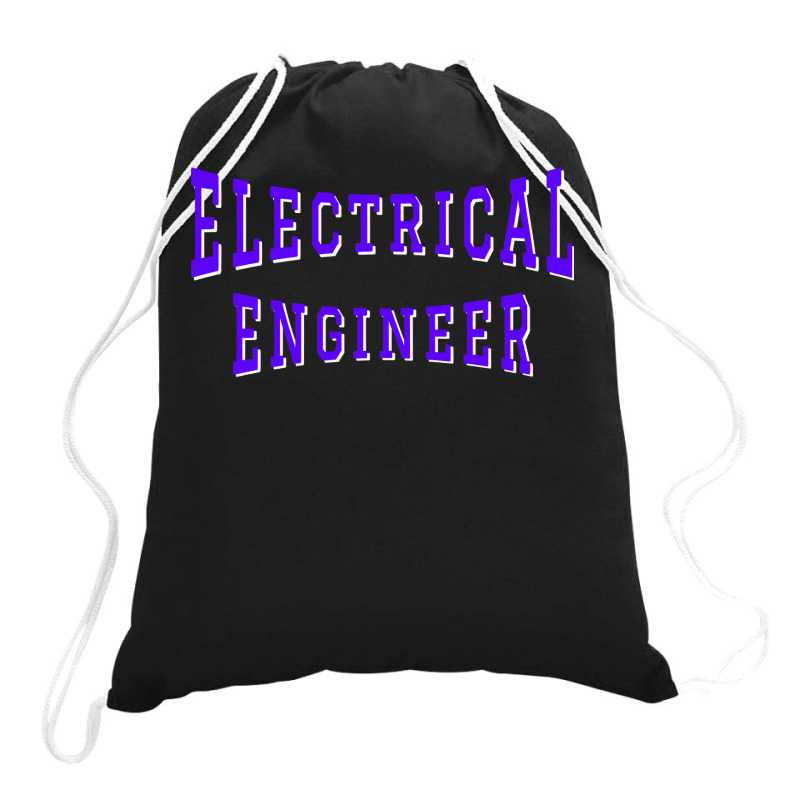 Electrical Engineer In Purple Color Text Aesthetic Drawstring Bags | Artistshot