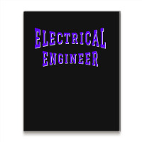 Electrical Engineer In Purple Color Text Aesthetic Metal Print Vertical | Artistshot