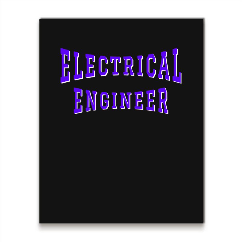 Electrical Engineer In Purple Color Text Aesthetic Metal Print Vertical | Artistshot