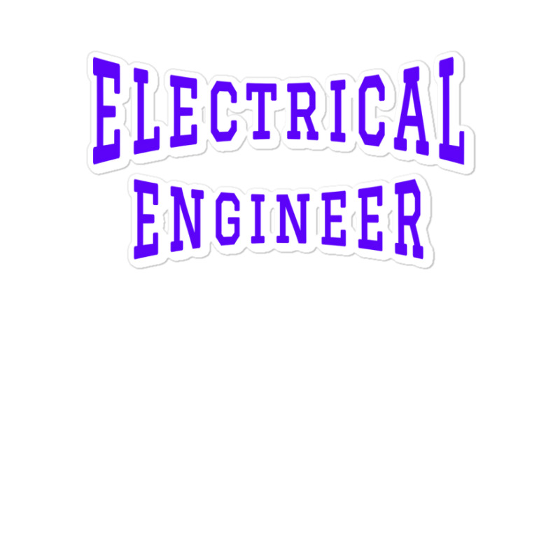 Electrical Engineer In Purple Color Text Aesthetic Sticker | Artistshot