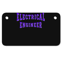 Electrical Engineer In Purple Color Text Aesthetic Motorcycle License Plate | Artistshot