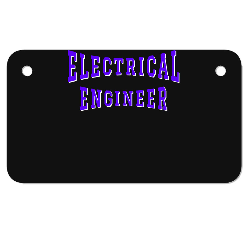 Electrical Engineer In Purple Color Text Aesthetic Motorcycle License Plate | Artistshot