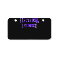 Electrical Engineer In Purple Color Text Aesthetic Bicycle License Plate | Artistshot