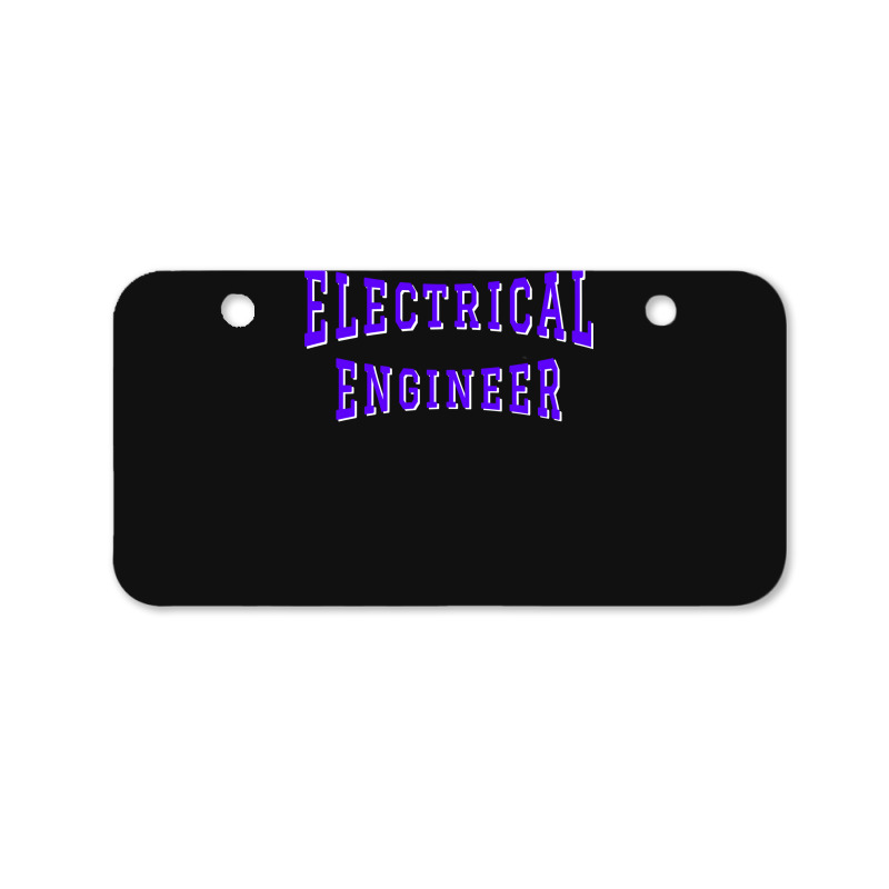 Electrical Engineer In Purple Color Text Aesthetic Bicycle License Plate | Artistshot