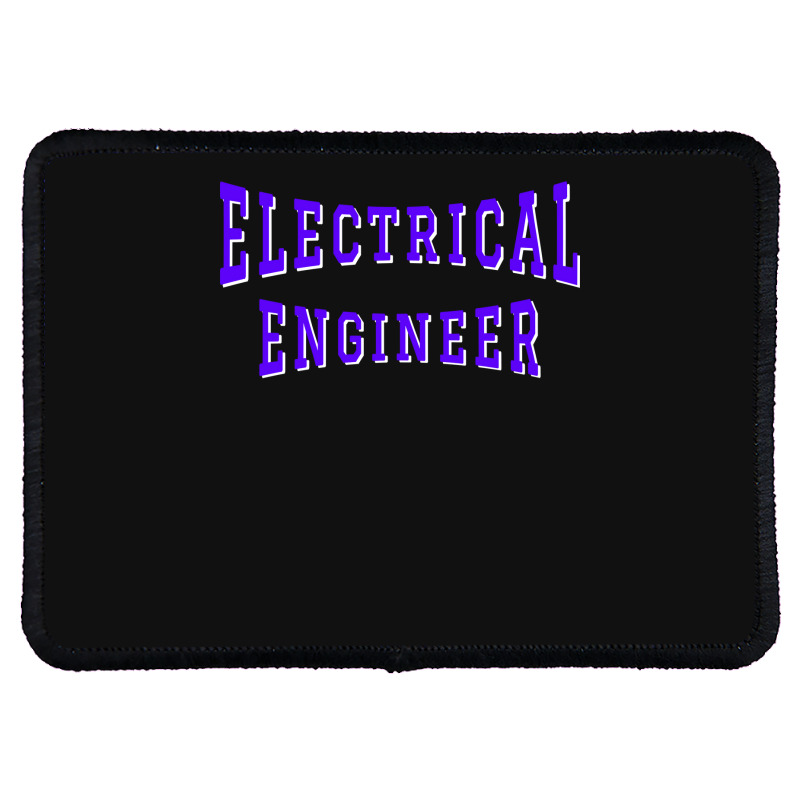 Electrical Engineer In Purple Color Text Aesthetic Rectangle Patch | Artistshot