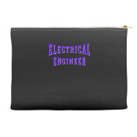 Electrical Engineer In Purple Color Text Aesthetic Accessory Pouches | Artistshot