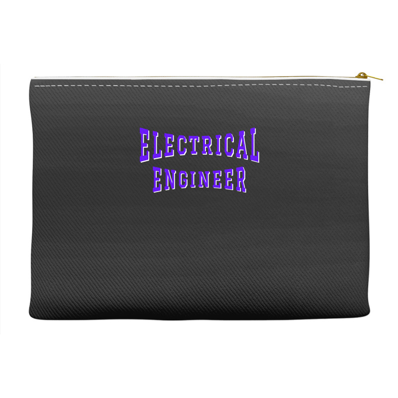 Electrical Engineer In Purple Color Text Aesthetic Accessory Pouches | Artistshot