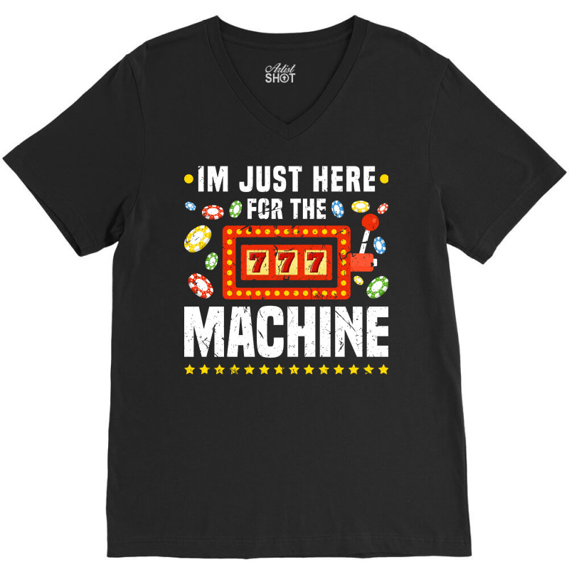 Slot Machine Gambling Lover Funny Casino 70s V-neck Tee | Artistshot