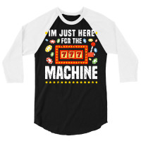 Slot Machine Gambling Lover Funny Casino 70s 3/4 Sleeve Shirt | Artistshot