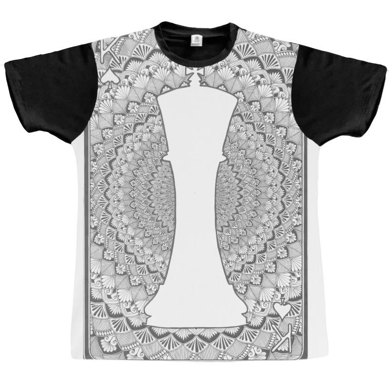 King Card Mandala Green Graphic T-shirt | Artistshot