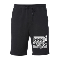 Casino Chick Las Vegas Slot Machine Roulette Woman Fleece Short | Artistshot