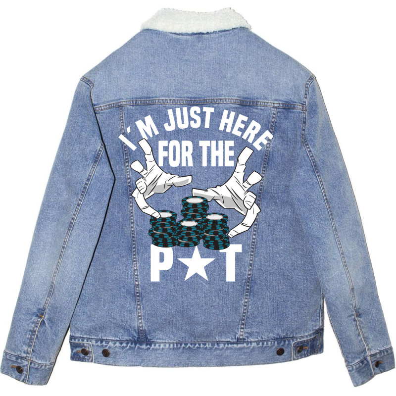 Poker Poker Player Poker Night Pot Casino Gift Sta Unisex Sherpa-lined Denim Jacket | Artistshot