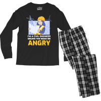 Im A Civil Engineer Unless You Make Me Angry Trave Men's Long Sleeve Pajama Set | Artistshot