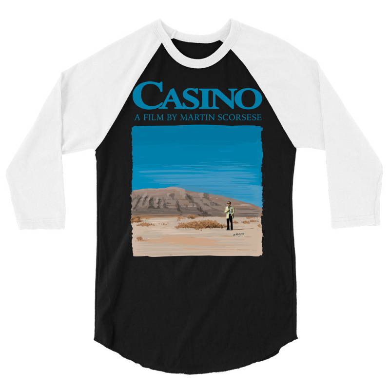 Casino Blue 3/4 Sleeve Shirt | Artistshot