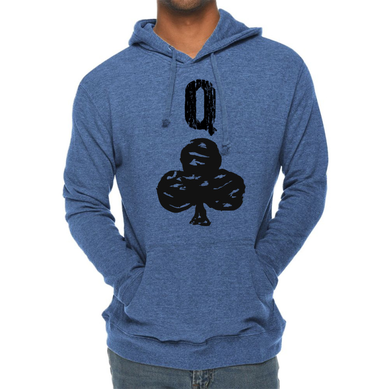 Playing Cards Suit Clubs Queen Cool Lightweight Hoodie | Artistshot