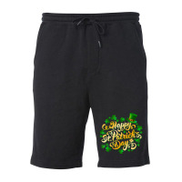 Happy St Patrick's Day Irish Shamrock Family Lucky Fleece Short | Artistshot