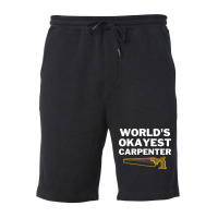 Worlds Okayest And Best Carpenter Hippie Fleece Short | Artistshot