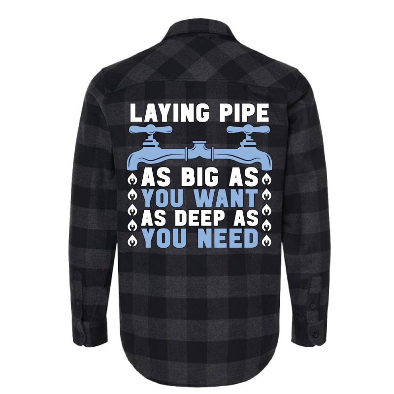 Plumber Laying Pipe As Big Plumbing Pipe Plumbers Flannel Shirt | Artistshot