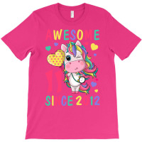 Cute Unicorn Awesome 11th Birthday Since 2012 Trav T-shirt | Artistshot