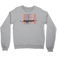 Traffic Engineer Tall Font Contrast On White Desig Crewneck Sweatshirt | Artistshot