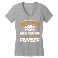 Plumber Gift Idea Plumber Hipster Women's V-neck T-shirt | Artistshot